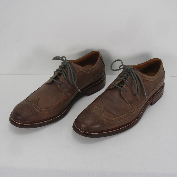 COLE HAAN BROWN LEATHER WINGTIP BROGUE OXFORD 9.5